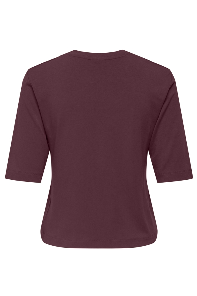 JDYMILA S/S LOOSE TOP JRS 15355859 MAROON BANNER